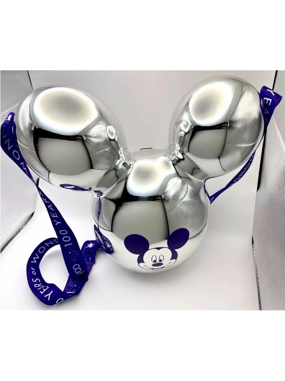 Disney 100th Anniversary Platinum Mickey Mouse Balloon Popcorn Bucket – Chrome